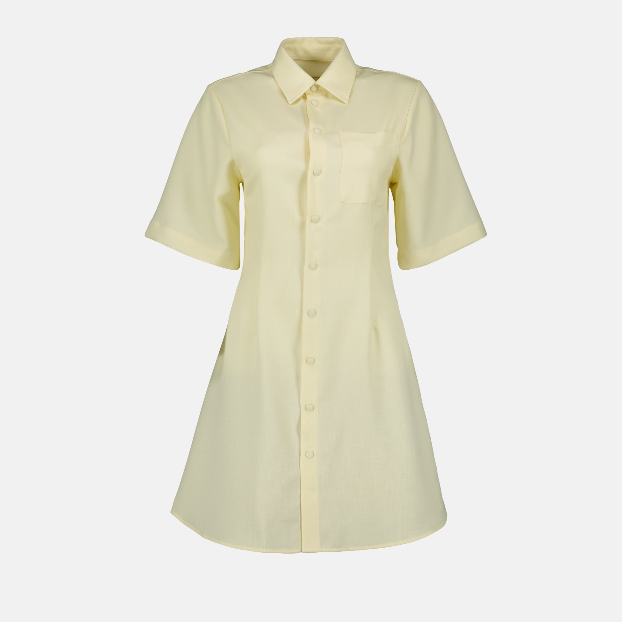 Abiti Abito Camicia in Lana Ami PARIS Giallo Femme
