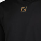 Imagem da t-shirt preta de algodão da marca Fendi para homem - Primavera-Verão 2026 - Vista Detalhada_1