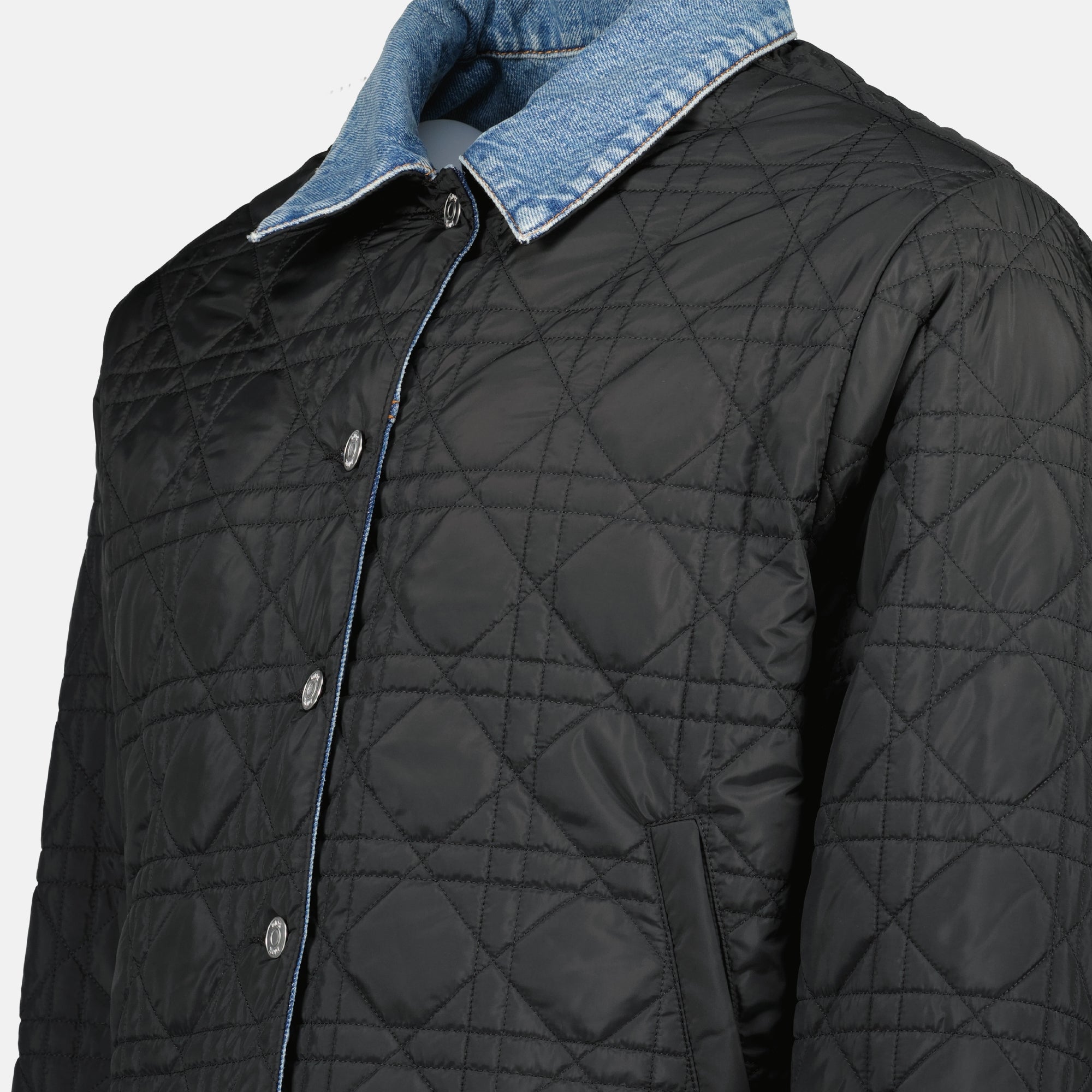 Vestes Veste en jean réversible Cannage Dior Bleu Homme