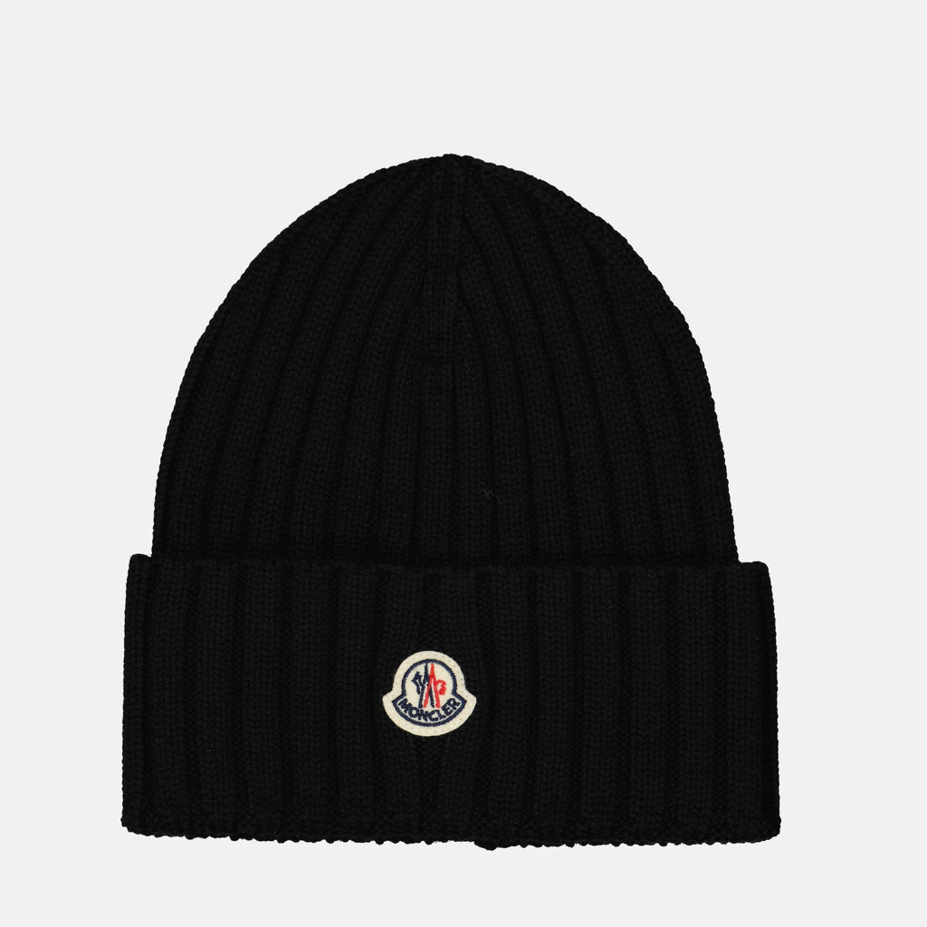 Chapeaux, casquettes et bonnets Bonnet en laine Moncler Noir Femme