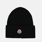Chapeaux, casquettes et bonnets Bonnet en laine Moncler Noir Femme