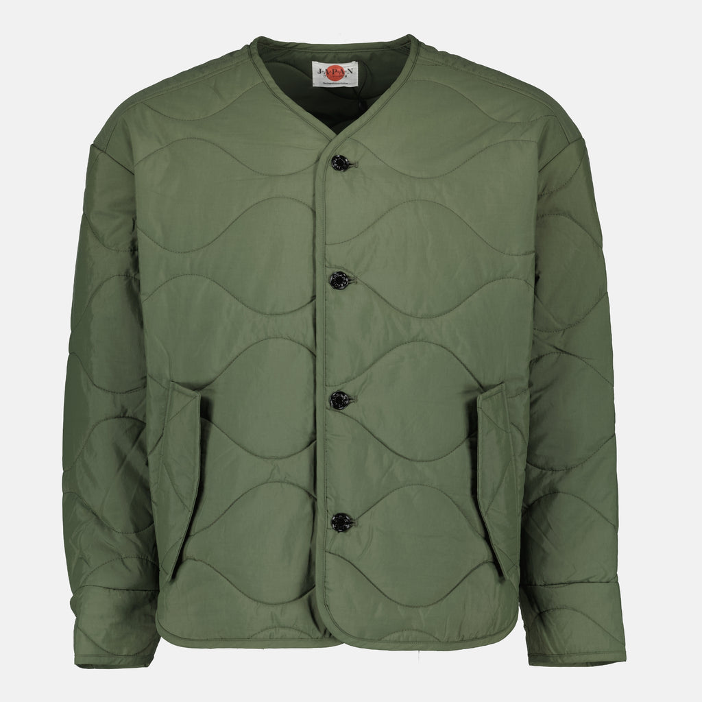 Imagem da jaqueta acolchoada caqui da marca Japan Rag para Homens - Temporada Outono-Inverno 2025 - Vista Frontal