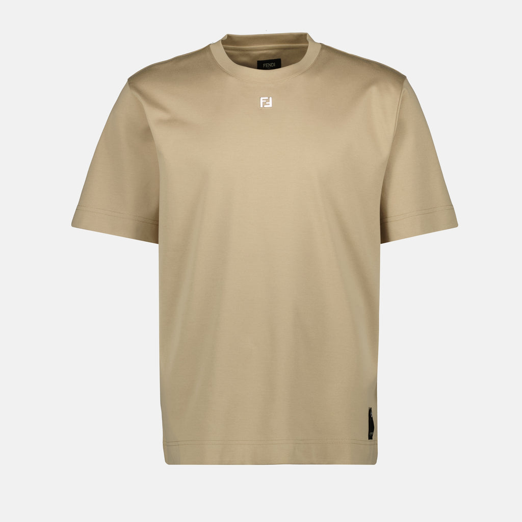 T-shirts Cotton T-shirt Fendi Beige Men