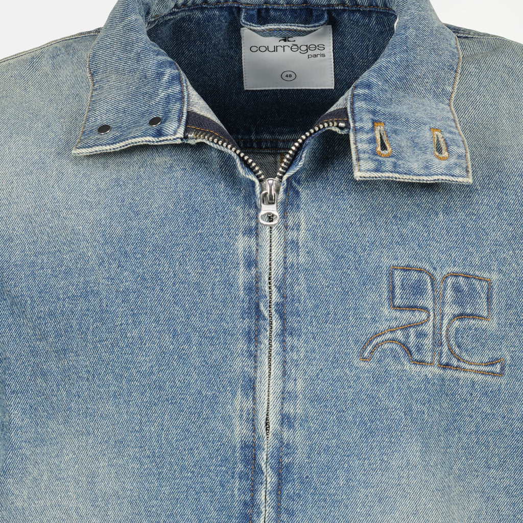 Image de l'article Veste City en denim bleu de la marque Courrèges pour Homme - Saison Printemps-Été 2026 - Vue détaillée_2