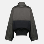 Imagen del artículo Chaqueta bicolor negra y gris con cremallera de la marca Mm6 para Mujer - Temporada Primavera-Verano 2026 - Vista trasera