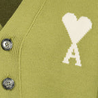 Image de l'article Cardigan AMI de coeur vert de la marque Ami PARIS pour Unisex - Saison Printemps-Été 2026 - Vue détaillée_2