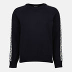 Imagen del suéter Dior Oblique azul marino de la marca Dior para hombres - Temporada Primavera-Verano 2026 - Vista Frontal