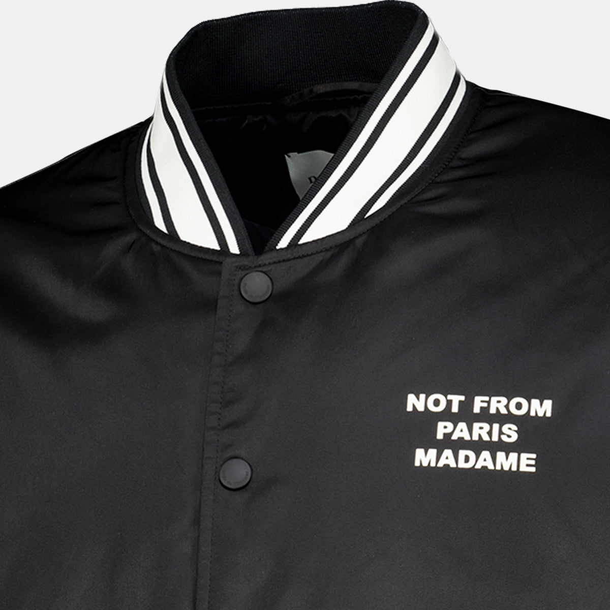 Vestes ブラックスローガンボンバー Drole De Monsieur Noir Homme