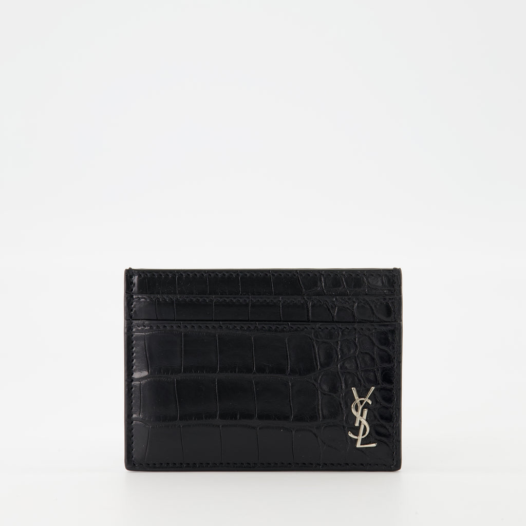 Petite maroquinerie Porte-cartes Cassandre Saint Laurent Noir Homme
