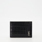 Petite maroquinerie Porte-cartes Cassandre Saint Laurent Noir Homme