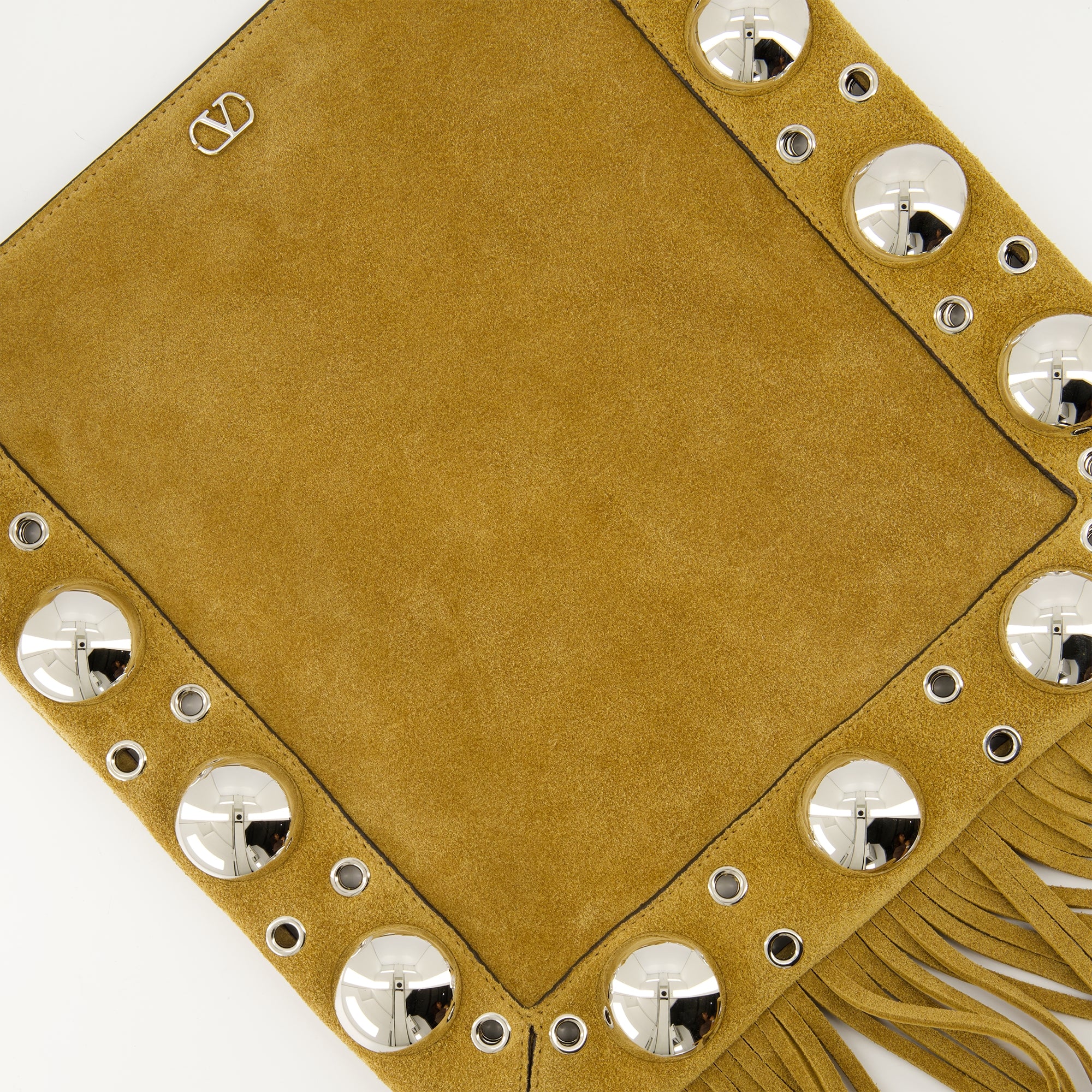 Sacs bandoulière Sac Nellcôte à franges Valentino Garavani Beige Femme