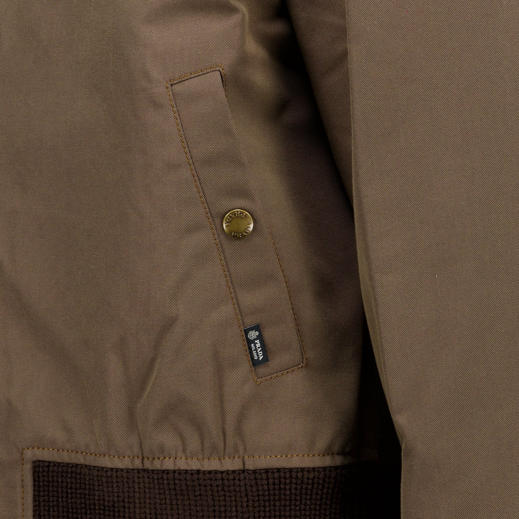 Vestes Chaqueta de Mezclilla Marrón Prada Marron Homme
