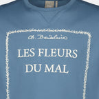 Imagem da t-shirt azul da Dior para Homem com bordado Book Cover em algodão - Temporada Primavera-Verão 2026 - Vista Detalhada 2