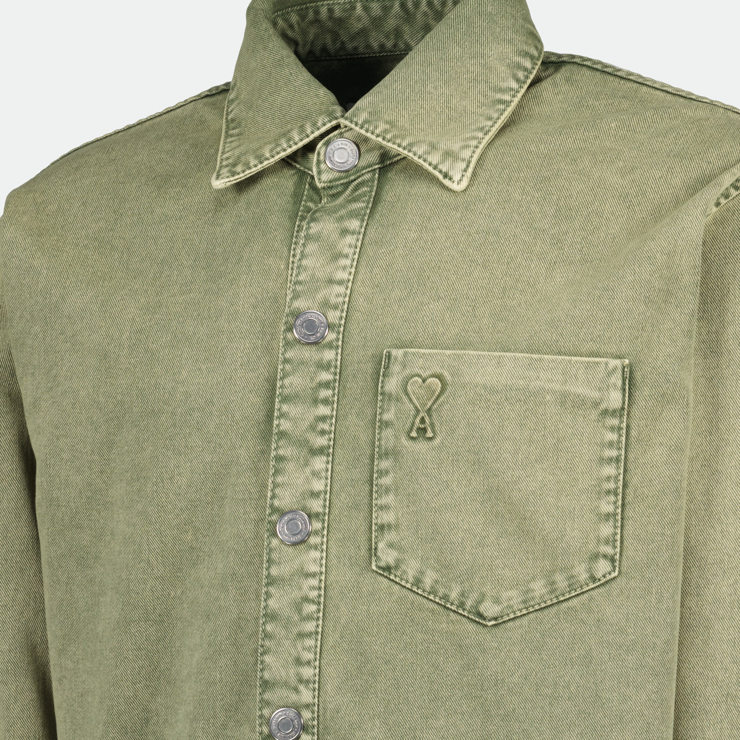 Shirts Chemise Ami de coeur Ami PARIS Khaki Homme