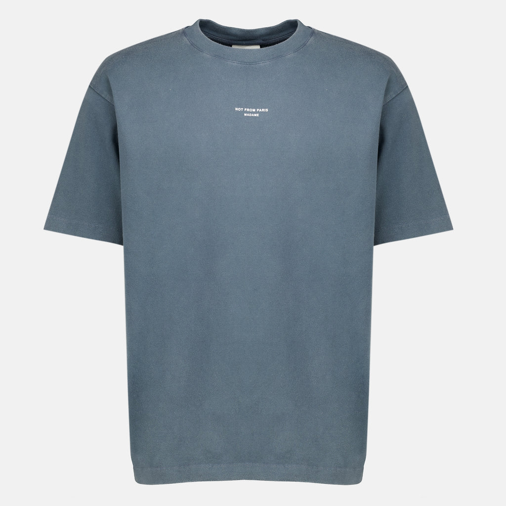 T-shirts T-shirt Slogan Grigia Classica Drole De Monsieur Gris Homme