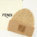 Imagen del gorro de lana marrón de la marca Fendi para Mujer - Temporada Otoño-Invierno 2025 - Vista Detallada_2