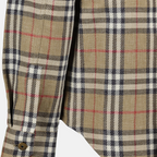 Camisas Camisa de Xadrez Burberry Bege Homme