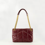 Imagem do artigo Bolsa Puffer Bordô da marca Saint Laurent para Mulheres - Temporada Outono-Inverno 2025 - Vista Traseira