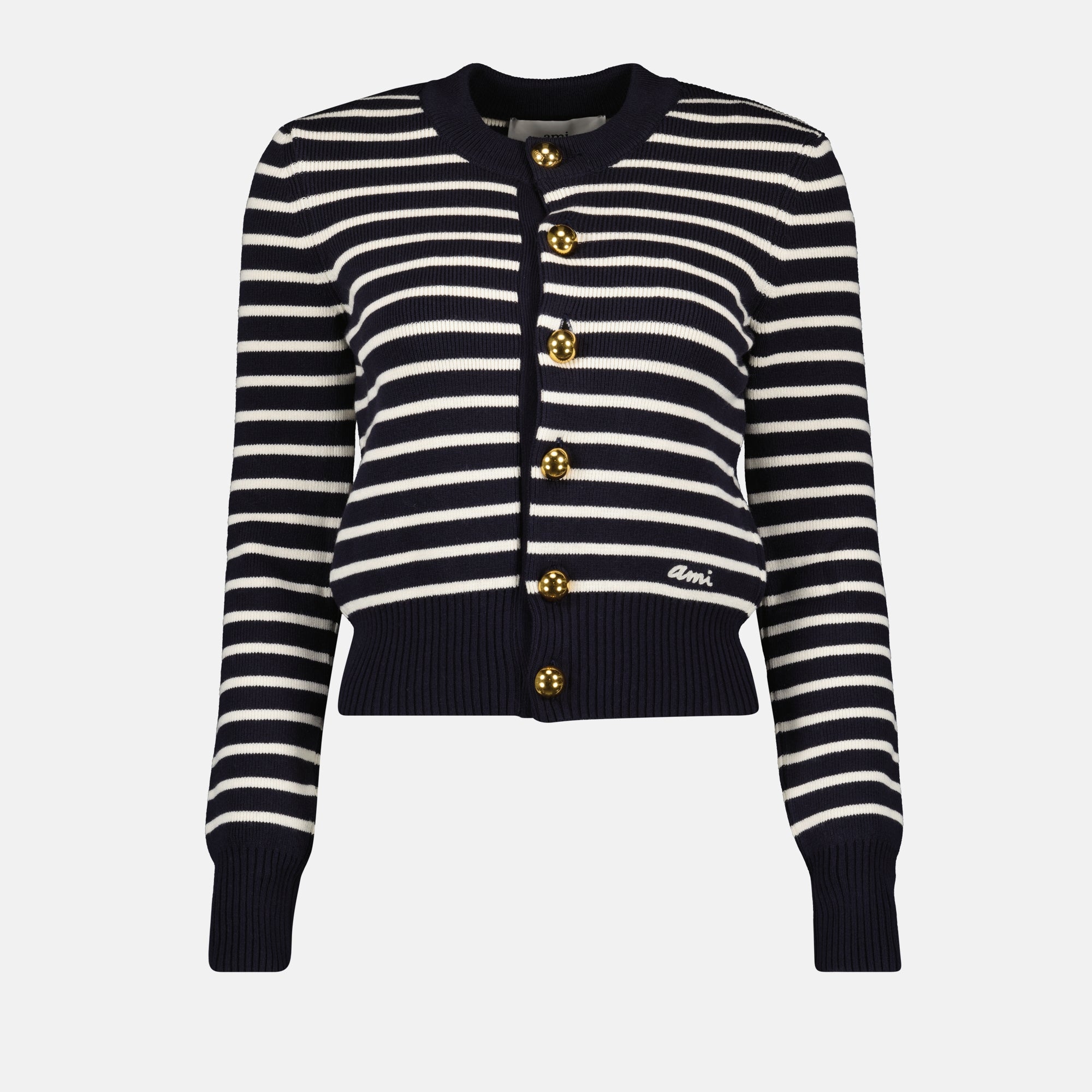 Malhas Cardigan marinière Ami PARIS Azul Femme