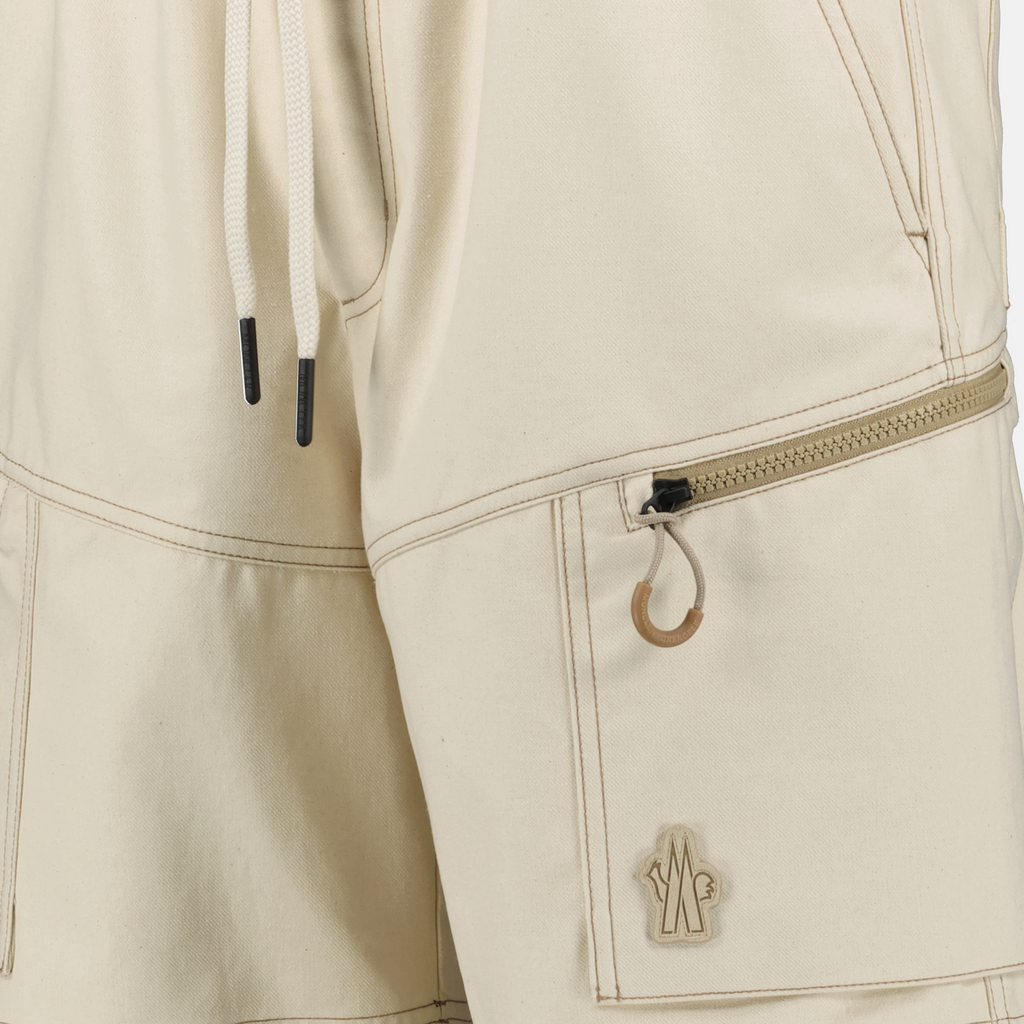 Shorts Short cotton cargo Moncler Grenoble Beige Men