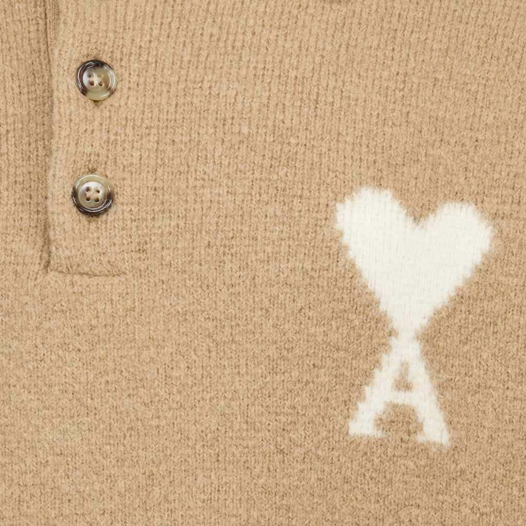 Polos Beige Alpaca Sweater Ami PARIS Beige Unisexe