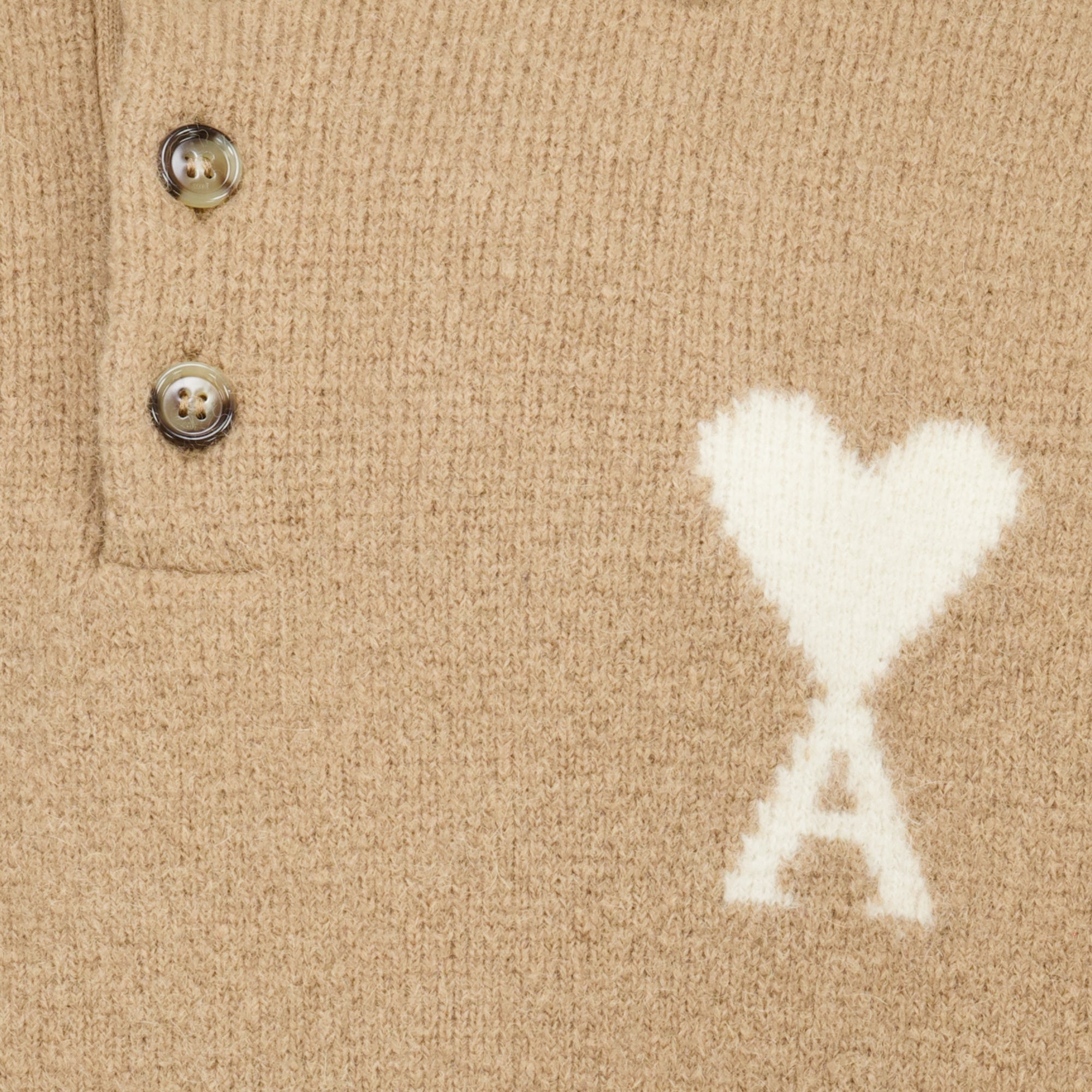 Polos Beige Alpaca Sweater Ami PARIS Beige Unisexe
