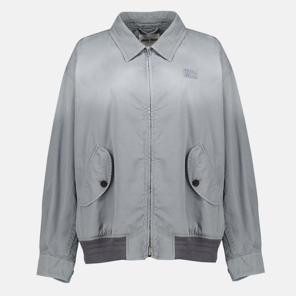 Vestes Casaco Cinza Antigo em Twill Miu Miu Gris Femme