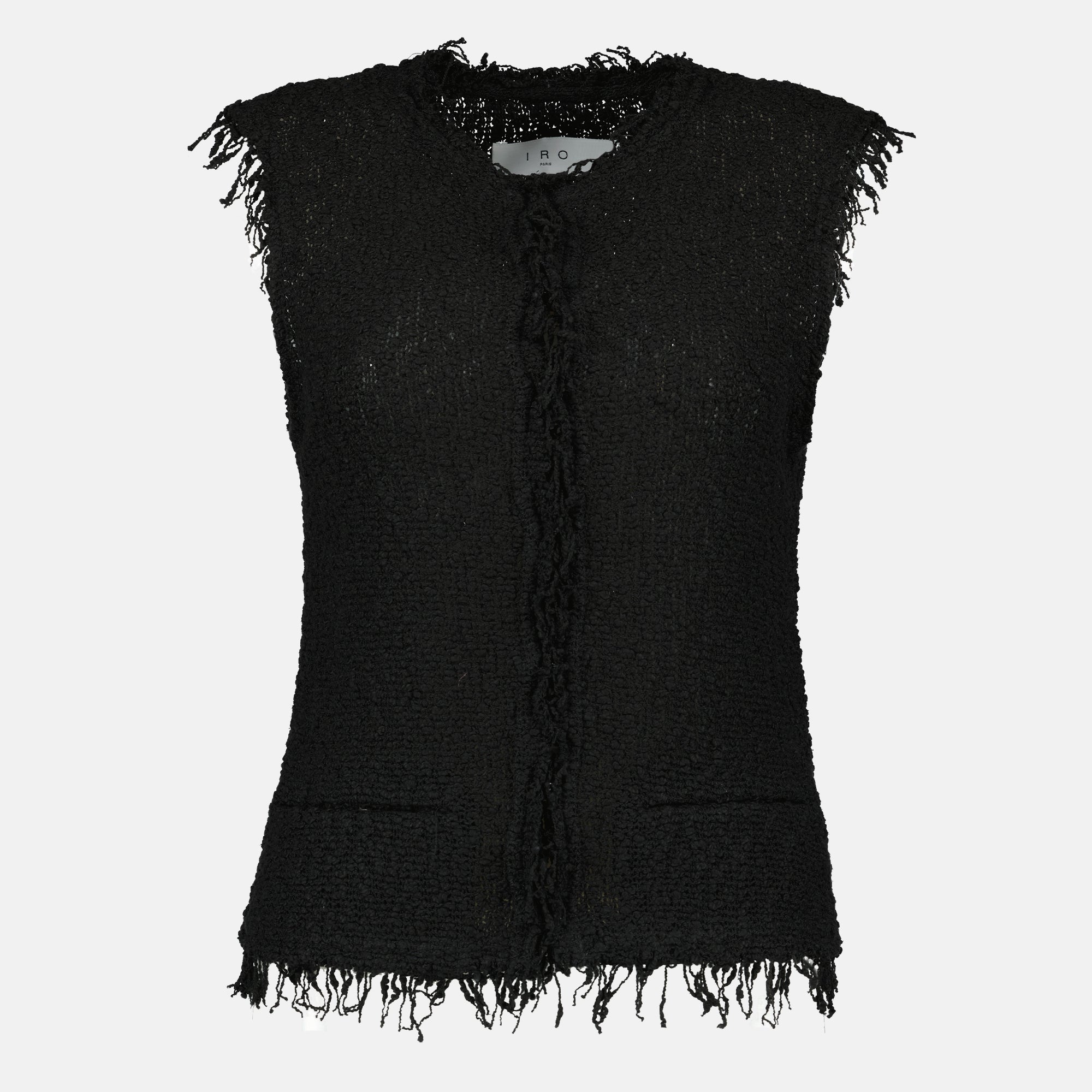 Vestes Veste sans manches en tweed noir Iro Noir Femme