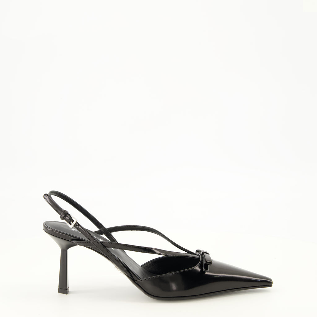 Escarpins Pumps in Pelle Nera Prada Noir Femme