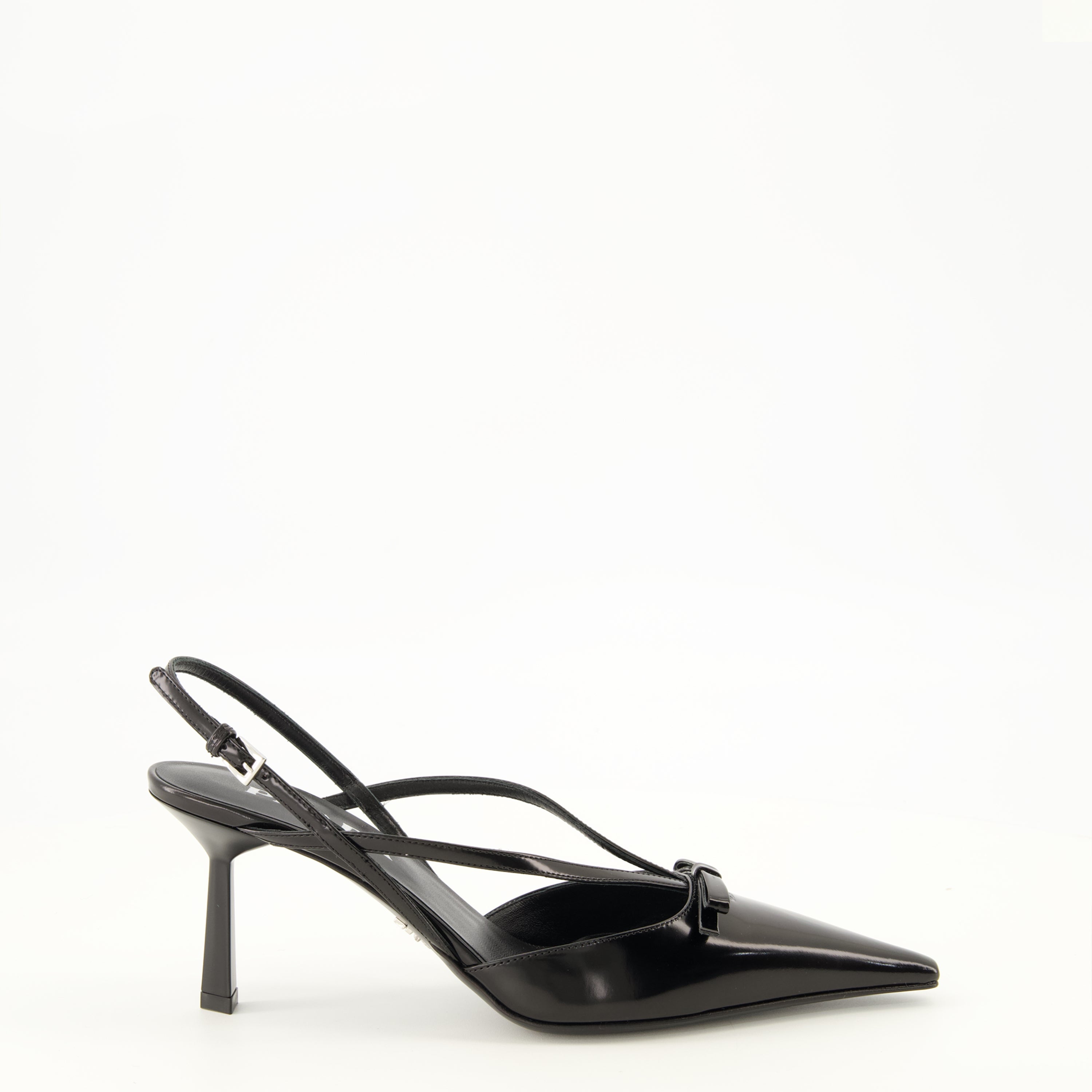 Escarpins Pumps in Pelle Nera Prada Noir Femme