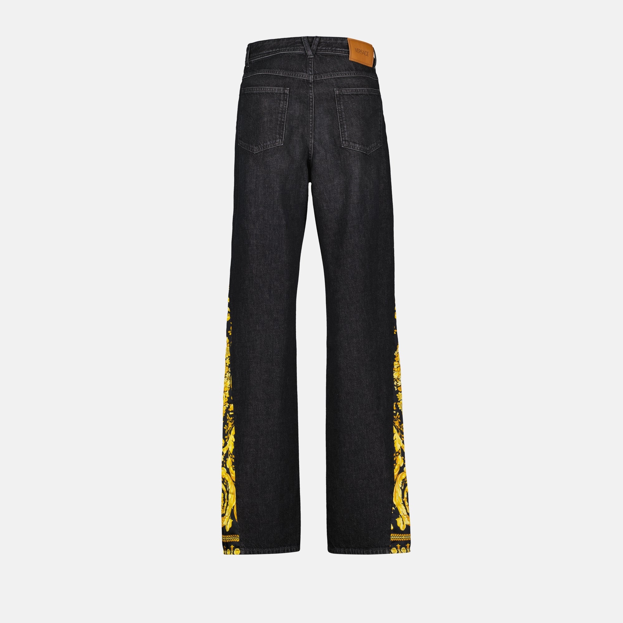 Pantaloni Barocco Jeans Versace Nero Femme