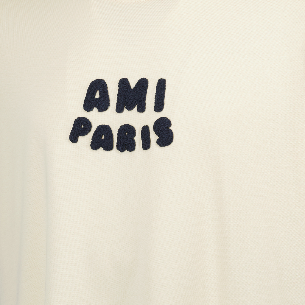 T-shirts T-shirt patch Ami Paris Ami PARIS Beige Unisexe