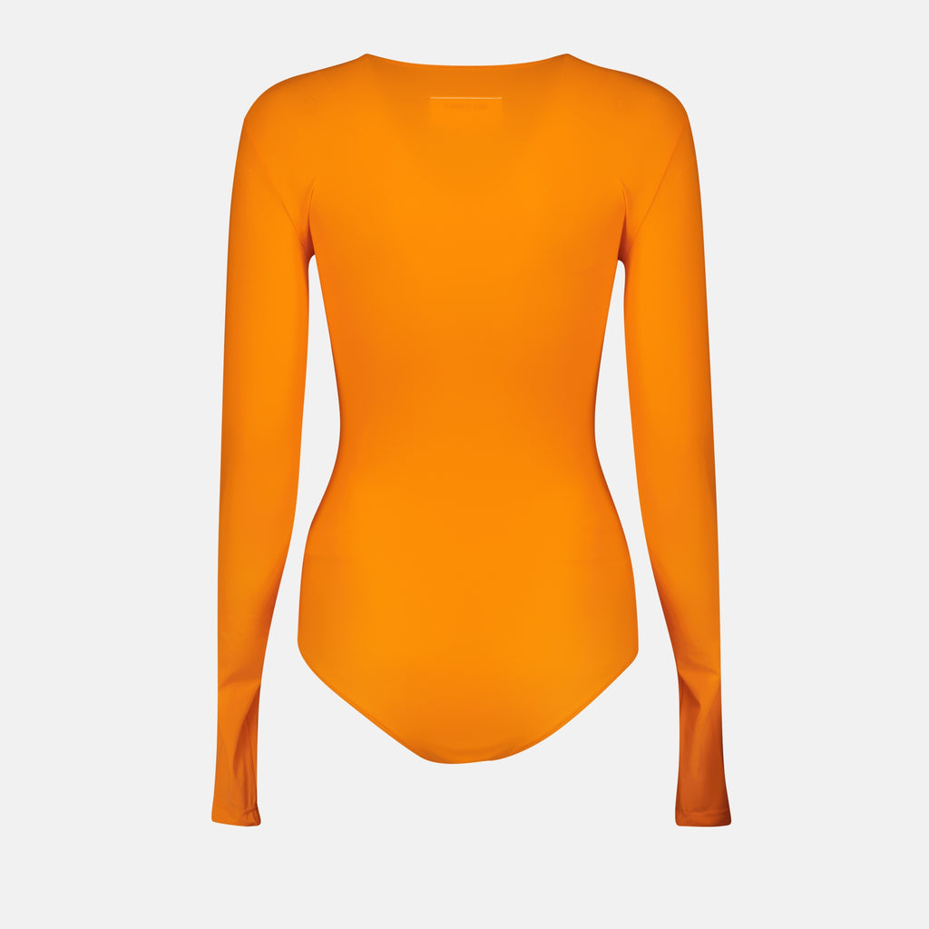 Tops Long Sleeve Bodysuit Mm6 Orange Femme