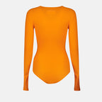 Tops Long Sleeve Bodysuit Mm6 Orange Femme