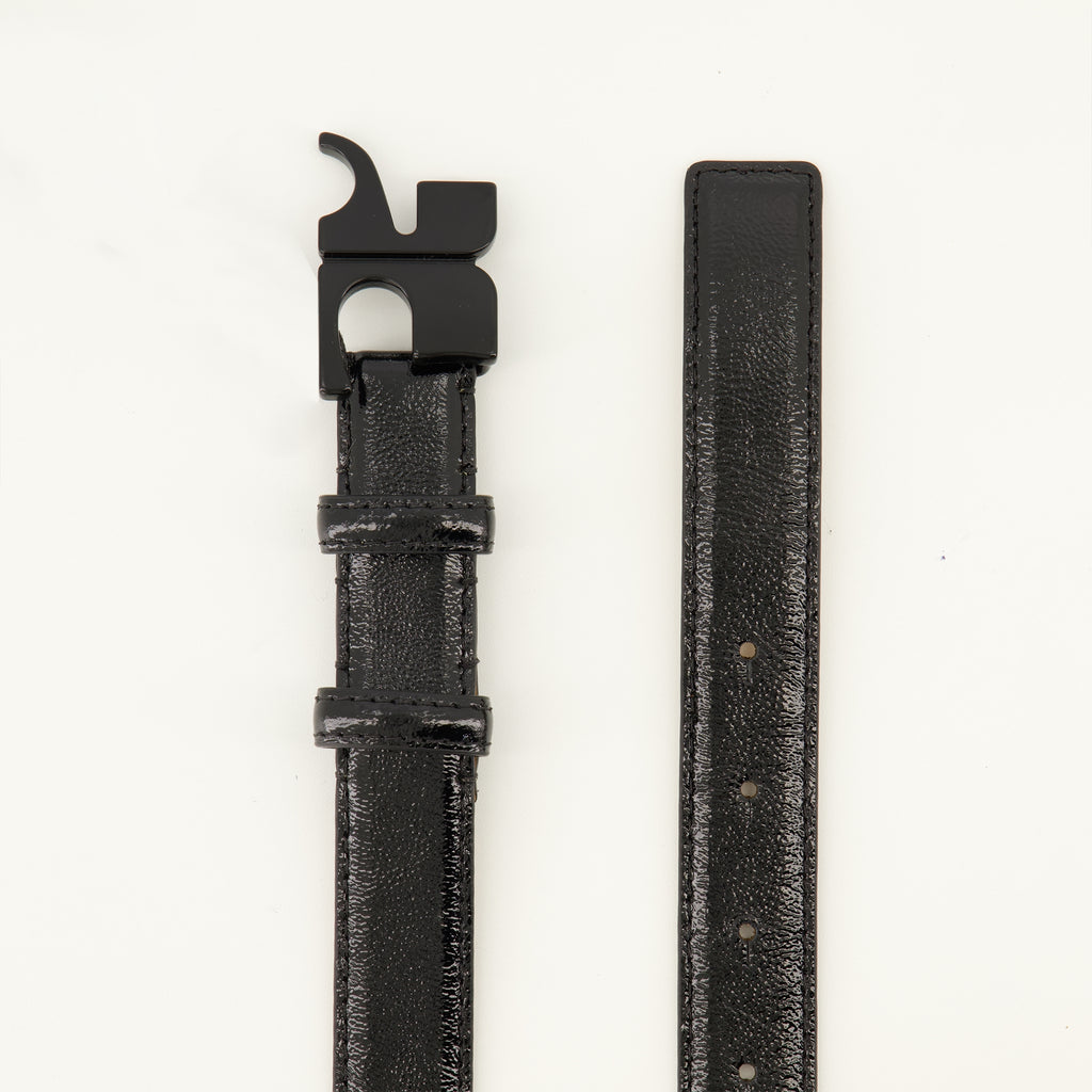 Ceintures Ceinture AC en cuir naplack noir Courrèges Noir Femme