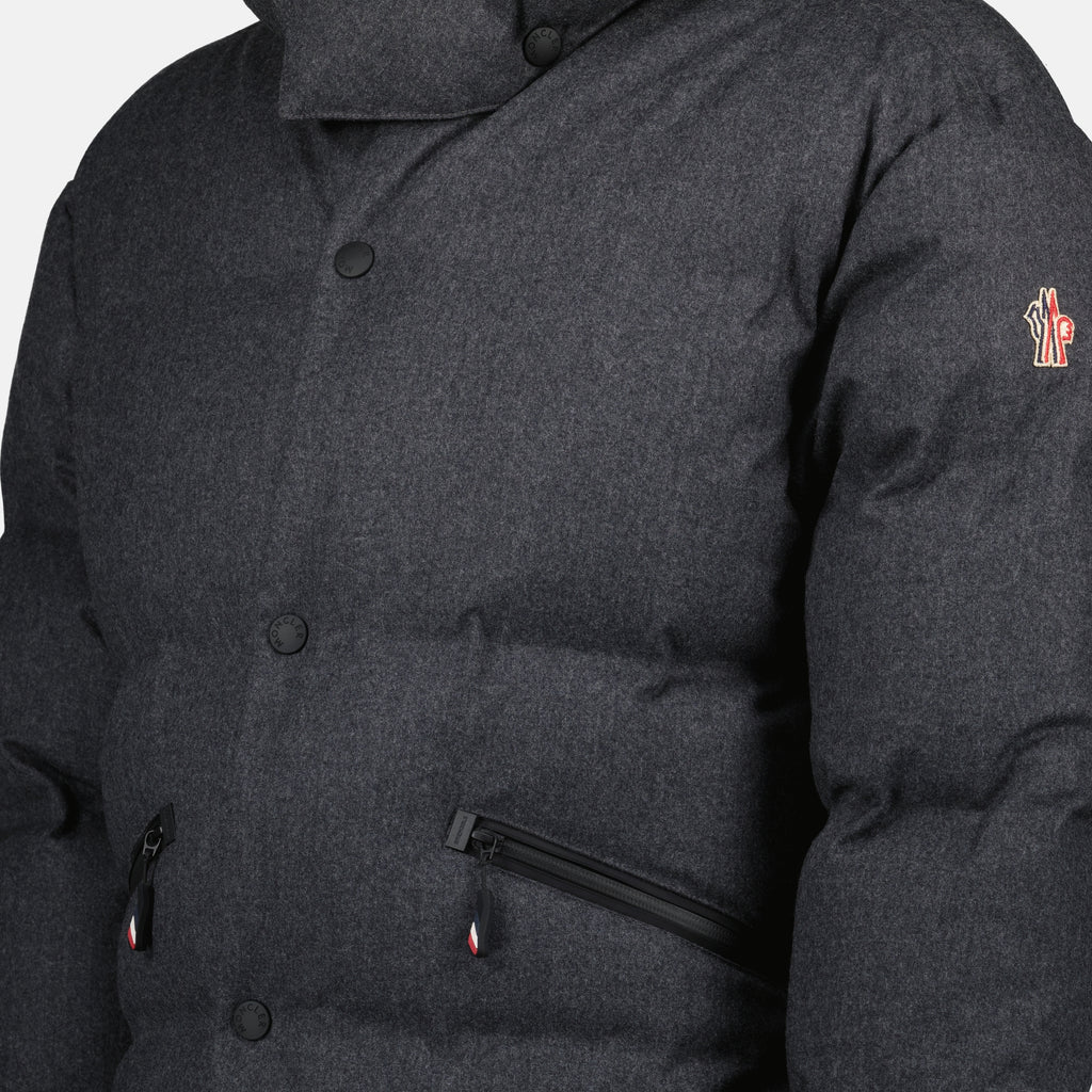 Coats Krun Down Jacket Moncler Grenoble Gray Homme