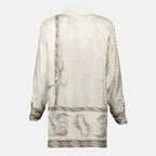 Imagen de la camisa larga imprimida beige de la marca Max Mara para Mujer - Temporada Primavera-Verano 2026 - Vista Trasera