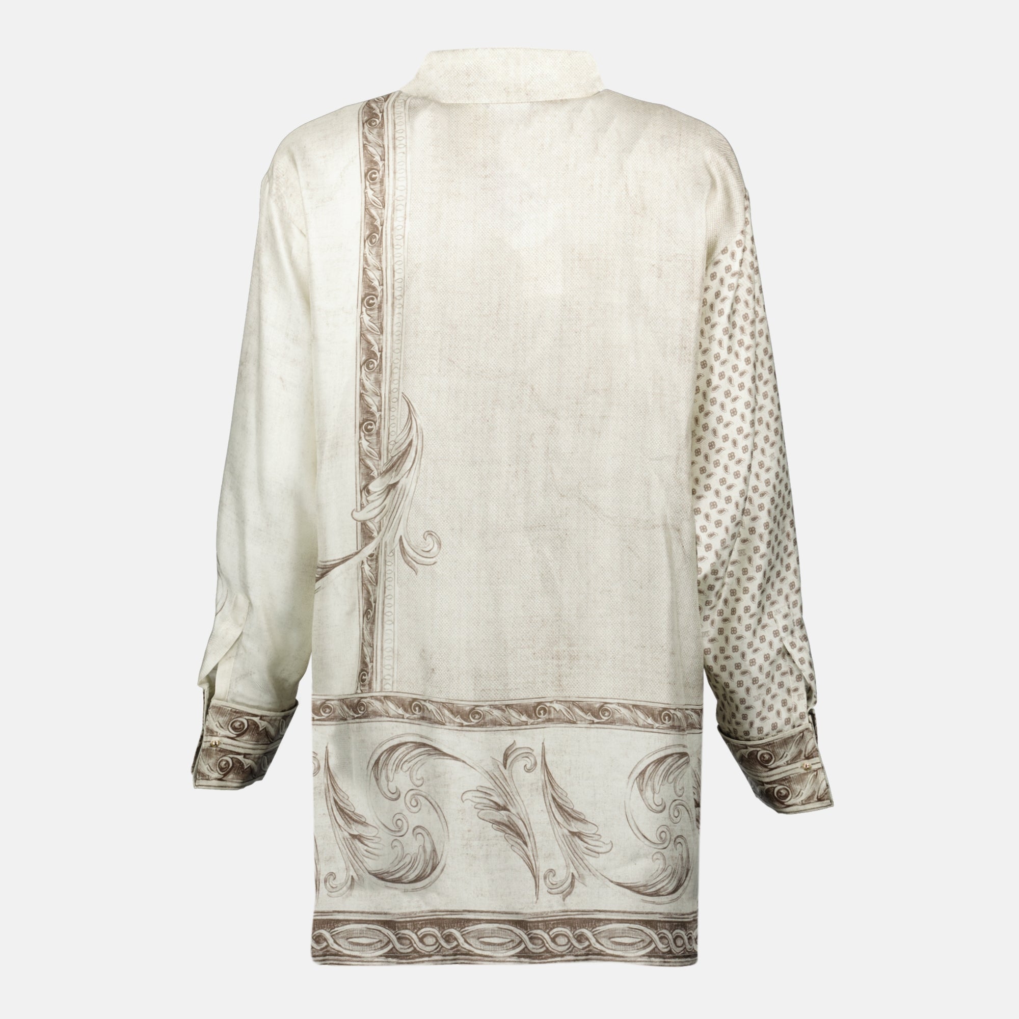 Image de l'article Chemise longue imprimé beige de la marque Max Mara pour Femme - Saison Printemps-Été 2026 - Vue de Dos