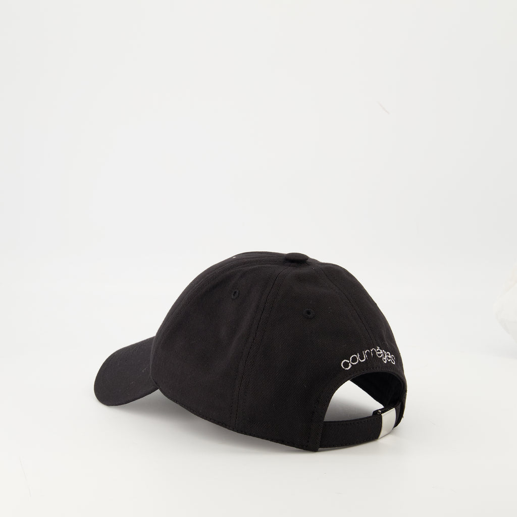 Image of the embroidered cap by Courrèges for Unisex - Autumn-Winter Season 2025 - Detailed View_2