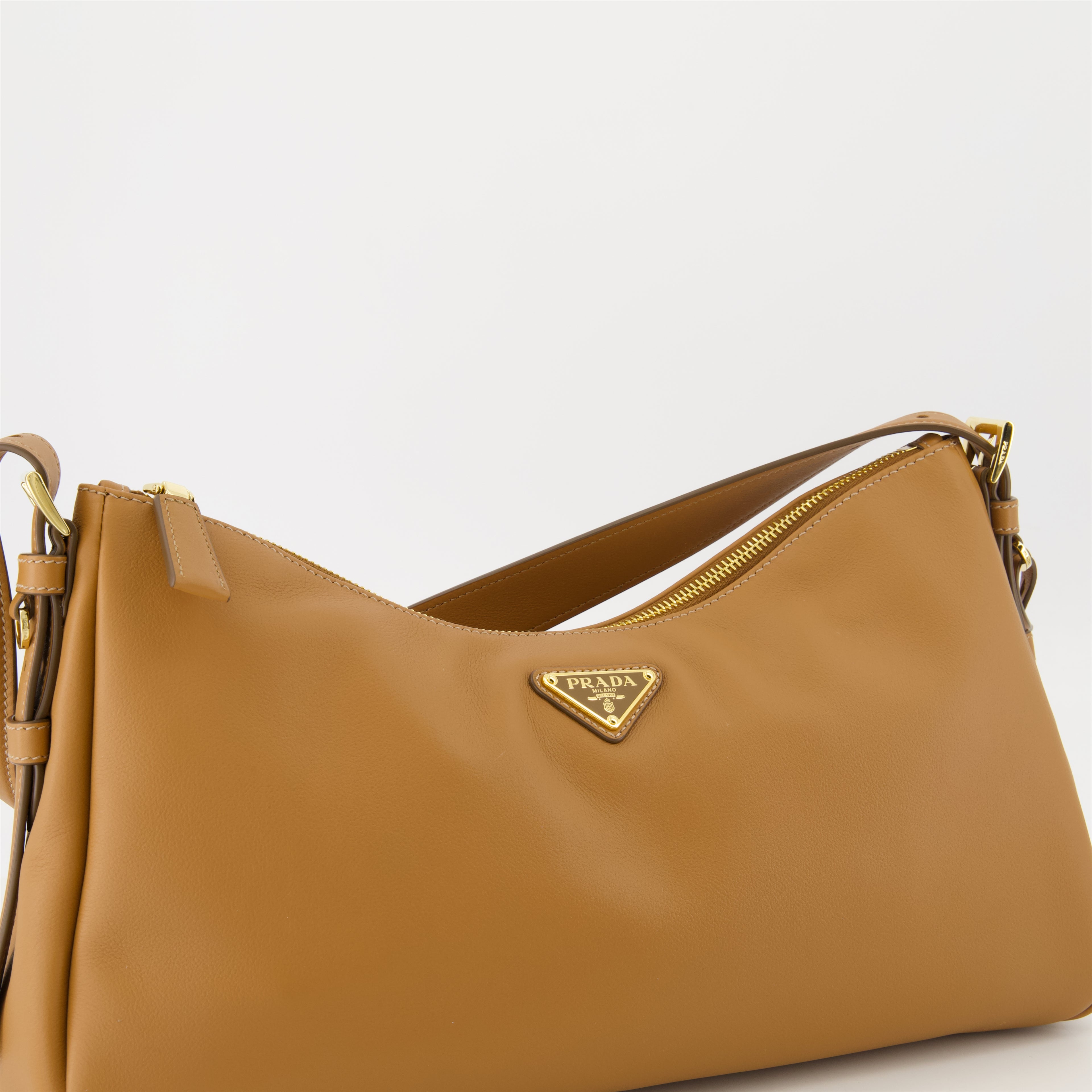 Handbags and shoulder bags Aimee Leather Bag Prada Brown Femme