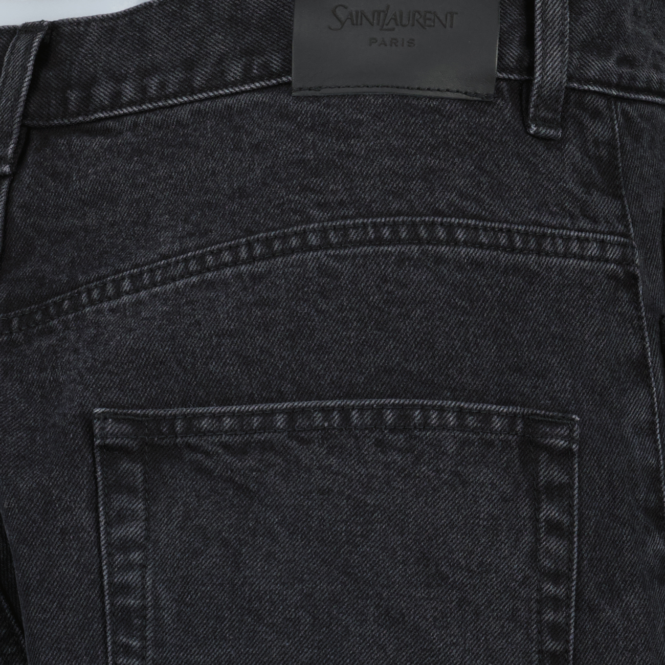 Pantaloni Jeans in Denim Saint Laurent Nero Femme