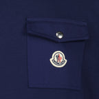 T-shirt T-shirt con Logo e Tasca Moncler Blu scuro Homme