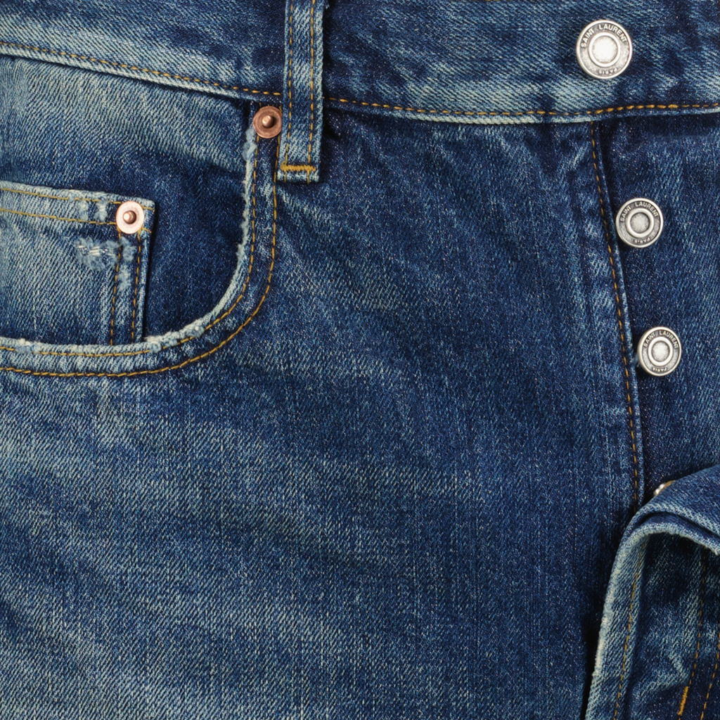 Pants High-Waisted Jeans Saint Laurent Blue Homme