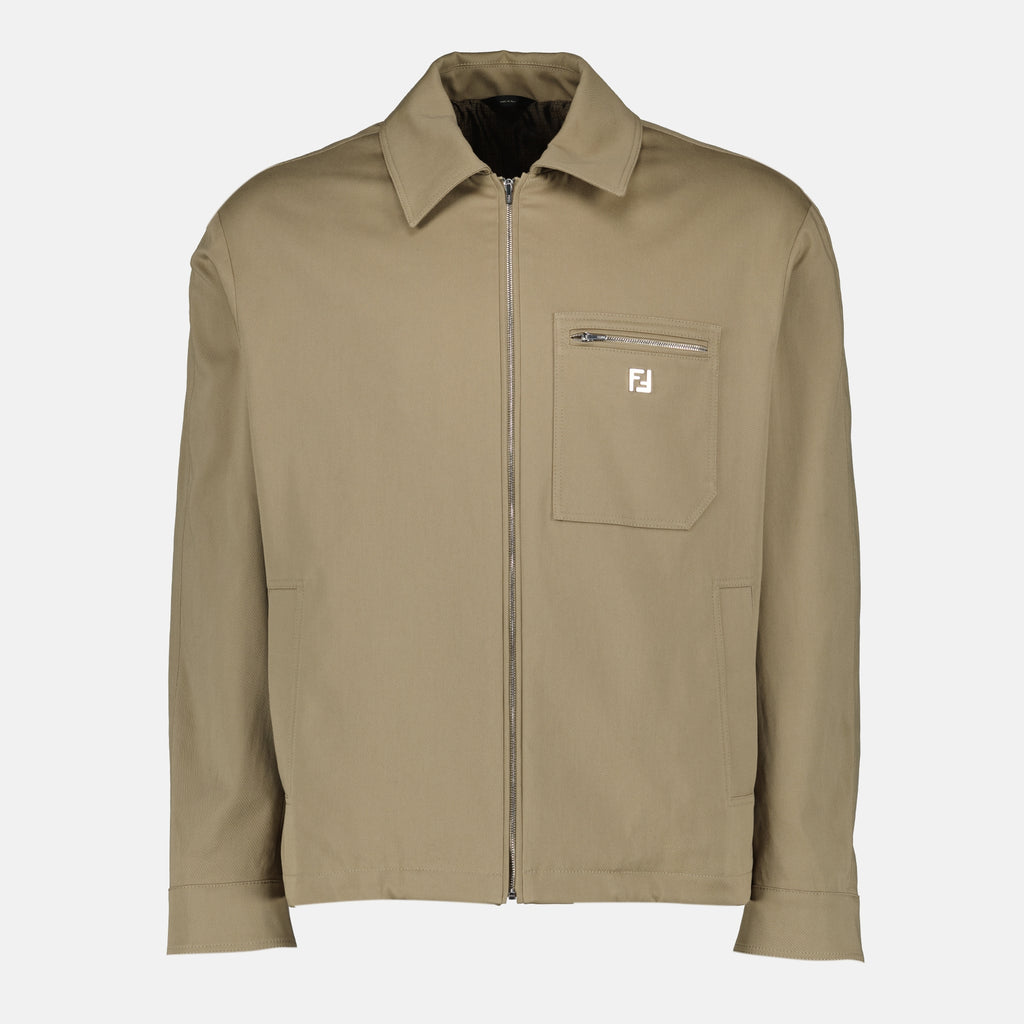 Image of the Fendi Men's Cotton Jacket - Autumn-Winter 2025 - Front View