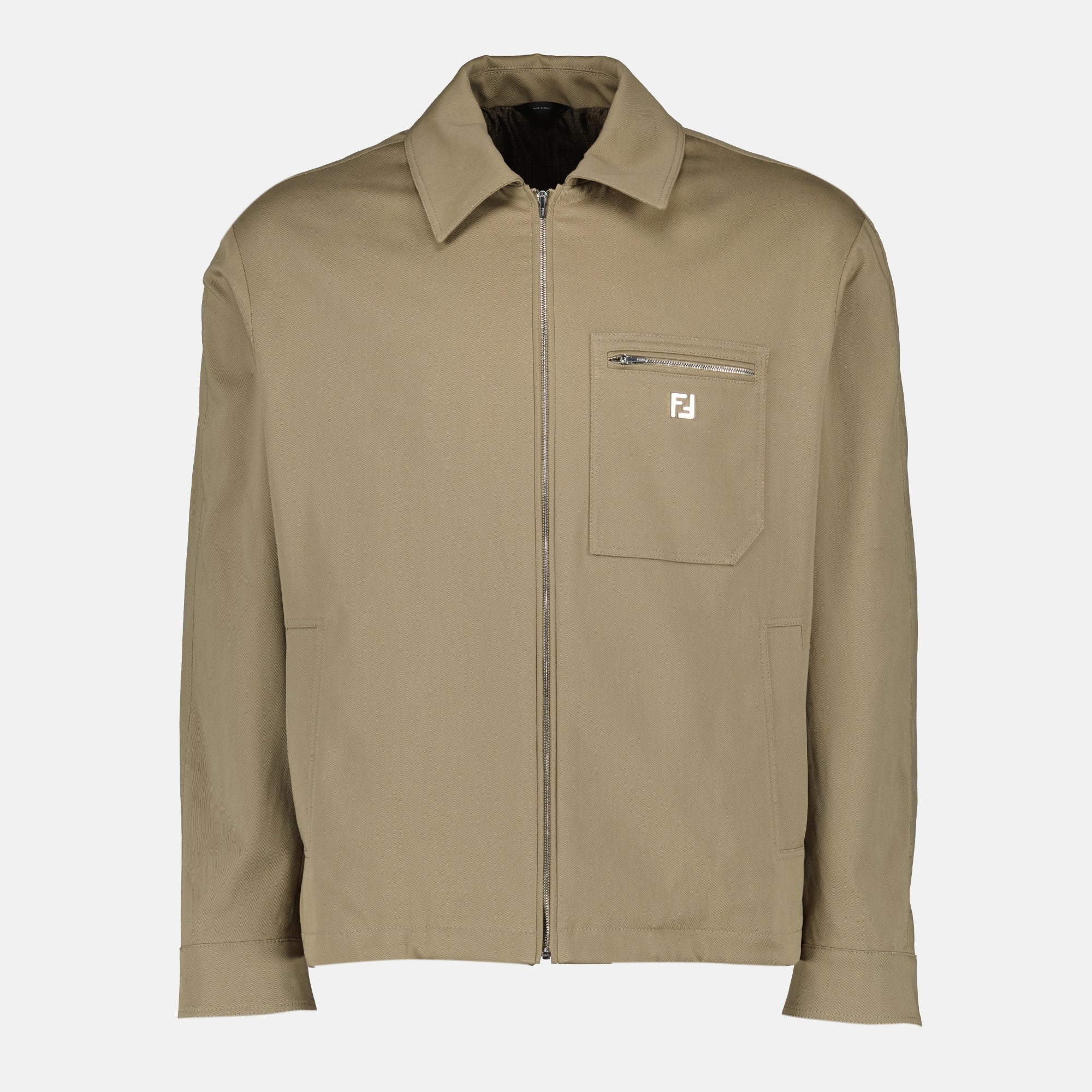 Image of the Fendi Men's Cotton Jacket - Autumn-Winter 2025 - Front View