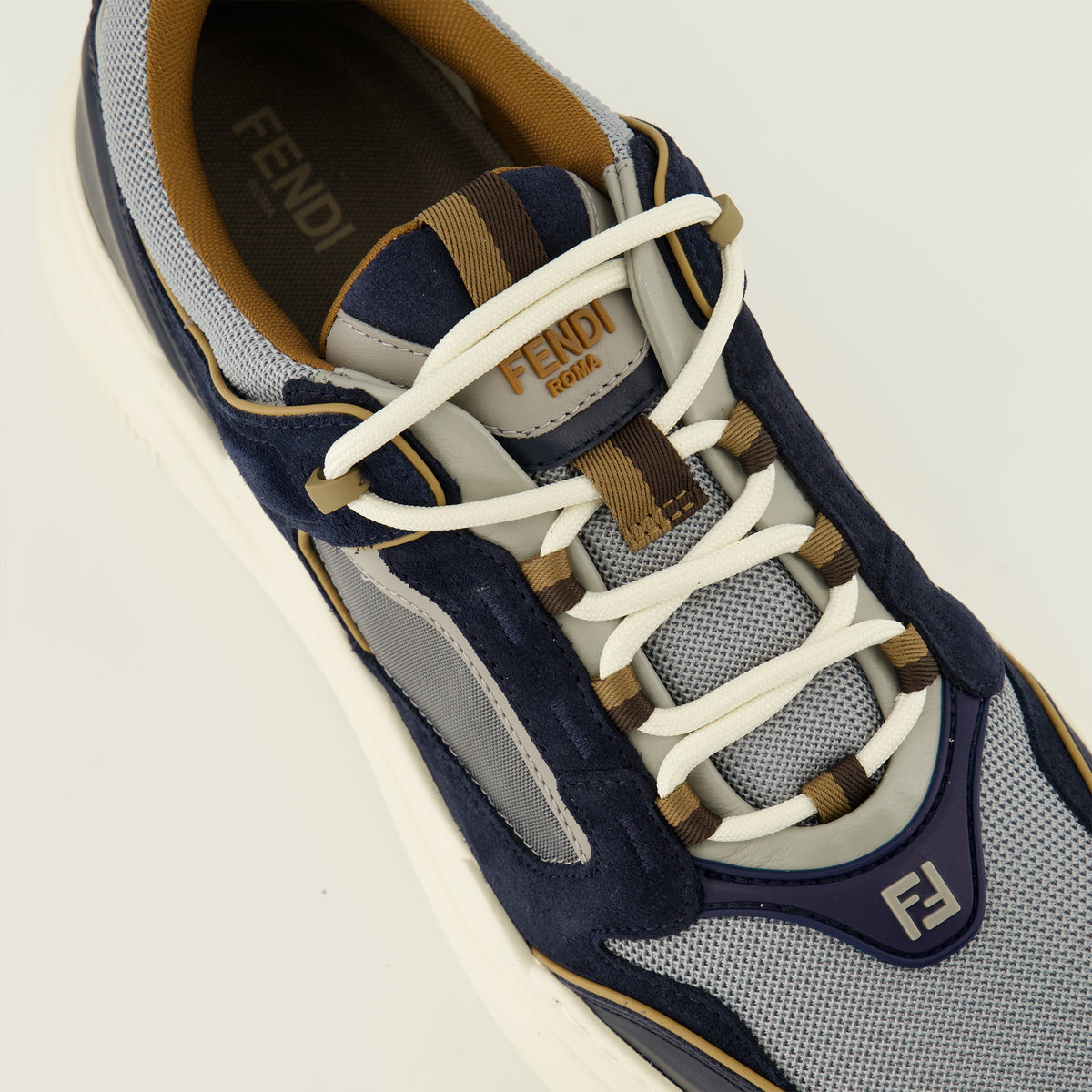Baskets 펜디 포스 네이비 블루 스니커즈 Fendi Bleu foncé Homme