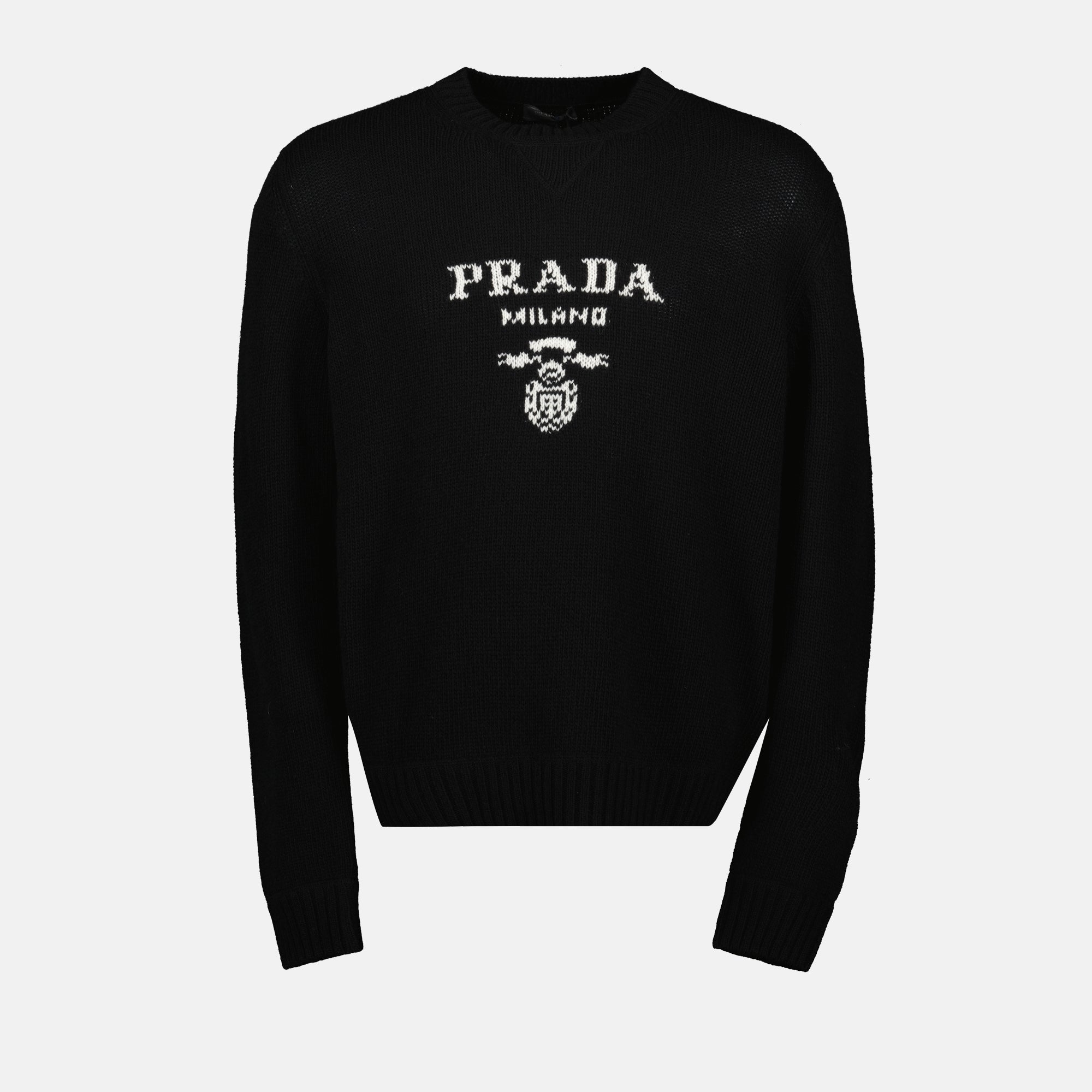 Immagine del maglione in lana e cachemire Prada per Uomo - Stagione Autunno-Inverno 2025 - Vista Frontale