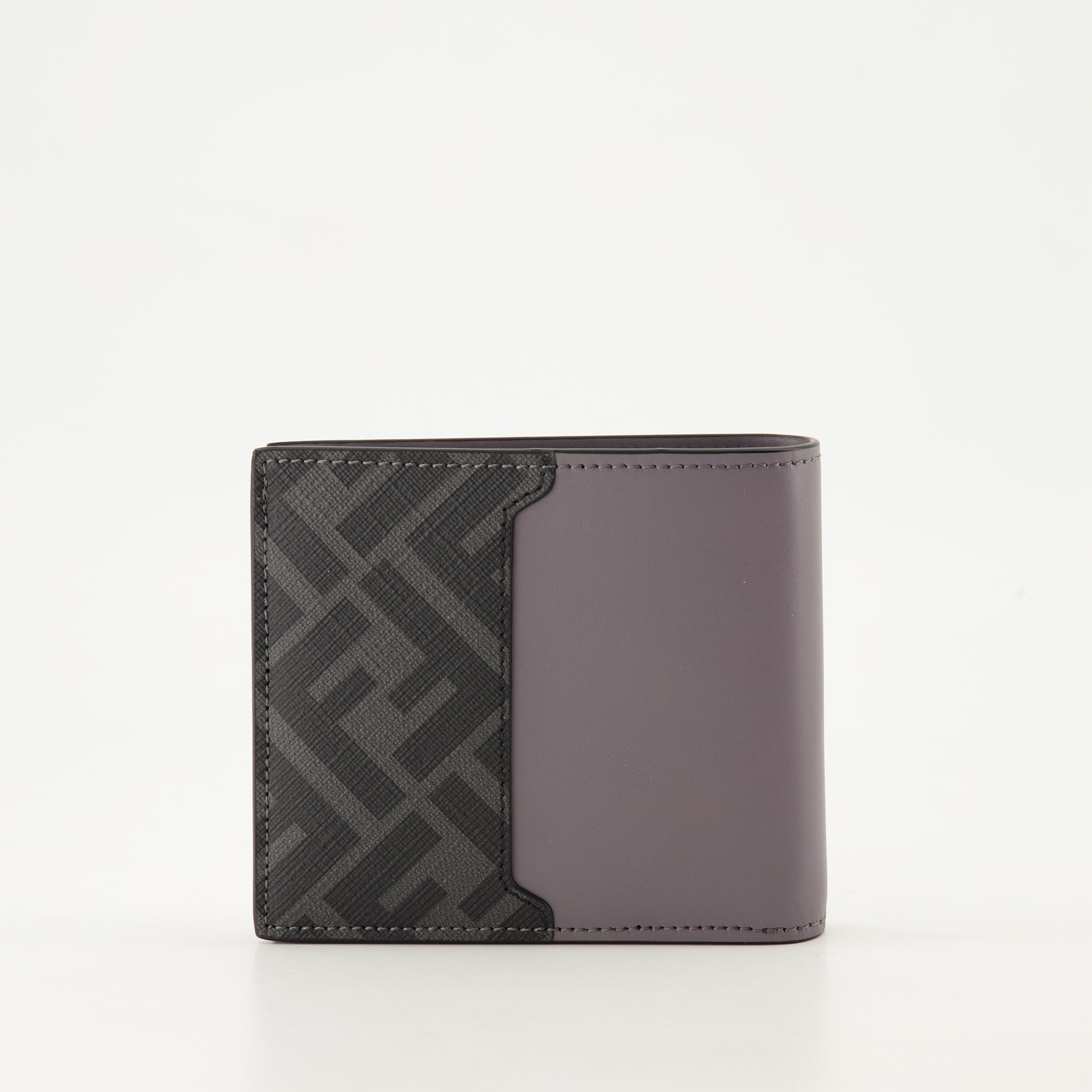 Small leather goods FF Compact Wallet Fendi Gray Homme