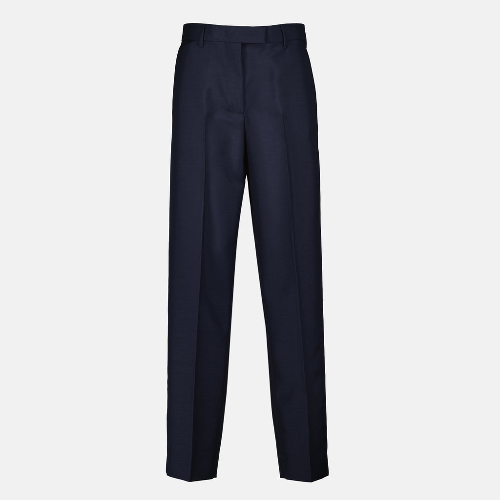 Pantalons 어두운 파란색 울 시가렛 팬츠 Miu Miu Bleu foncé Femme