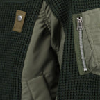 Strickwaren Bi-Material-Pullover Sacai Grün Homme